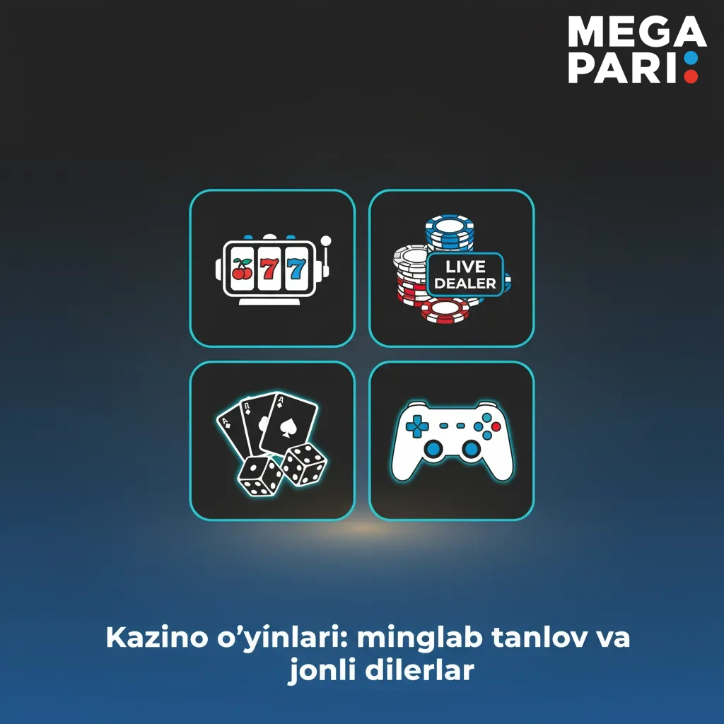 Kazino o‘yinlari: 4000+ o‘yin, jonli dilerlar, slotlar, ruletka, blackjack, baccarat, crash va jackpotlar