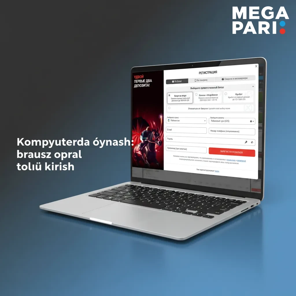 Kompyuter brauzerida rasmiy sayt: kirish yoki ro‘yxatdan o‘tish, o‘yinlar va balans boshqaruvi